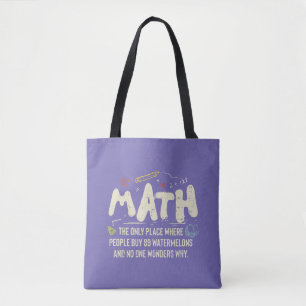 Math Mathematics Math Teacher Gift Tygkasse