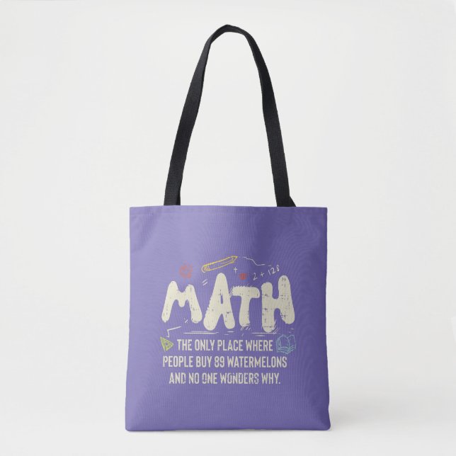 Math Mathematics Math Teacher Gift Tygkasse (Framsida)