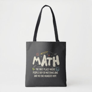 Math Mathematics Math Teacher Gift Tygkasse