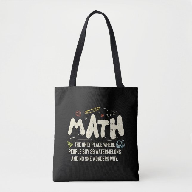 Math Mathematics Math Teacher Gift Tygkasse (Framsida)