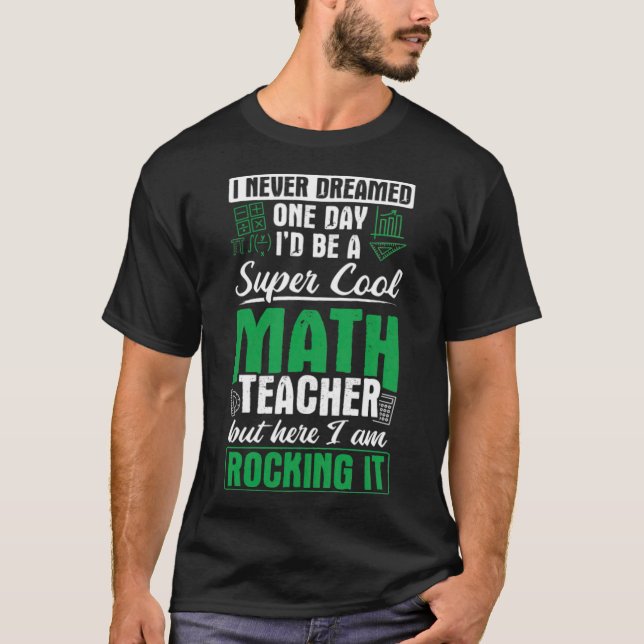 Math Mathematics Teacher kiddinx TV-serie T Shirt (Framsida)