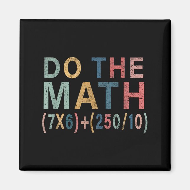 Math Meme Funny Gift For Teacher, Student Men Wome Magnet (Framsidan)