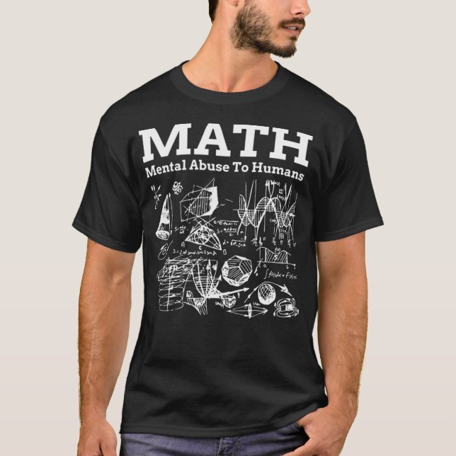 Math Mentalt missbruk av människans ranchhäxa T Shirt (Framsida)