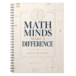 Math Minds gör skillnad Inspirerande lärare Anteckningsbok