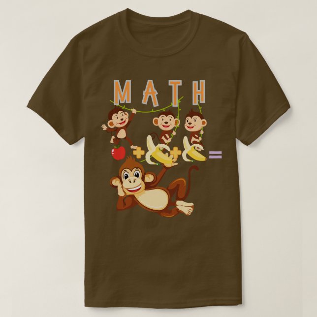 Math Monkey T Shirt (Design framsida)