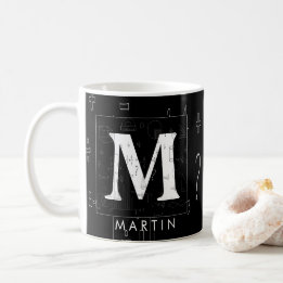 Math Monogram - Bokstav M Kaffemugg