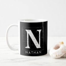 Math Monogram - Brev N-kaffe Mugg