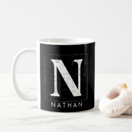 Math Monogram - Brev N-kaffe Mugg