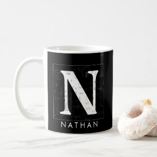 Math Monogram - Brev N-kaffe Mugg