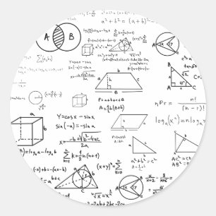 math mönster runt klistermärke