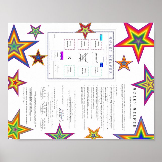 MATH.MULT.133 HOLEY HELPER POSTER.STARS POSTER (Framsidan)