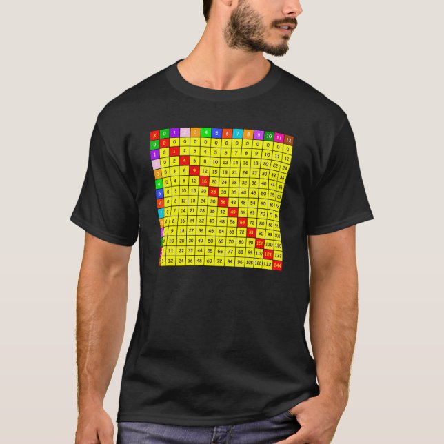 Math Multiplikation Bord Learning För barn W T Shirt (Framsida)