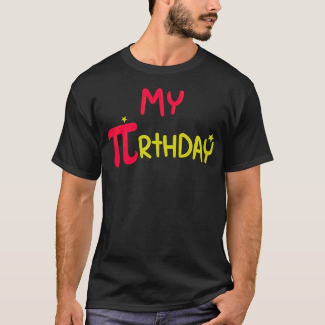 Math My Pi Birthday Funny Geek Gift Math Älskare c T Shirt (Framsida)