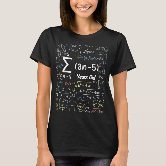 Math Nerd 22 år gammal födelsedag T Shirt (Framsida)
