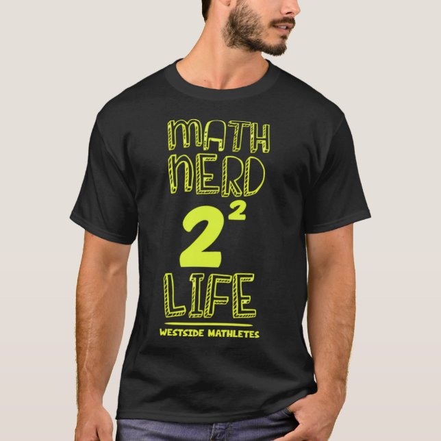 MATH NERD 2 SQUARED LIFE WESTSIDE Thelwell land T Shirt (Framsida)