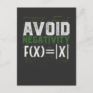 Math Nerd Science Absolute Value Humor Vykort