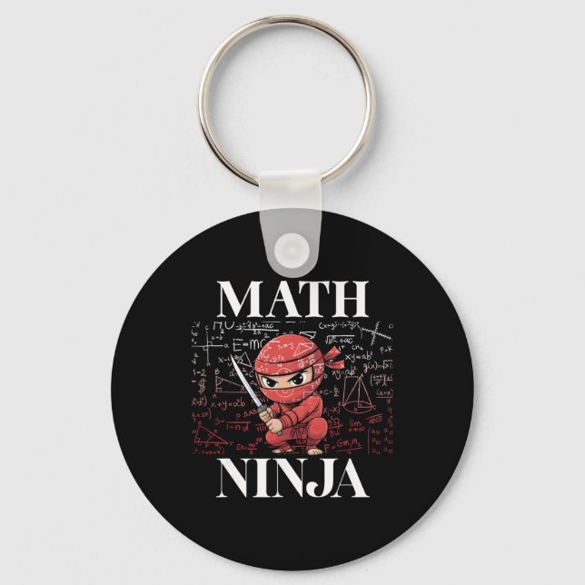Math Ninja Algebra Kalkyl Matematik Student Lärare Nyckelring (Framsida)