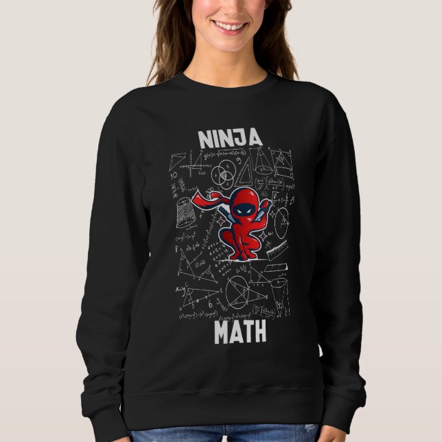 Math Ninja för matematiklärare Student Kids Ge T Shirt (Framsida)