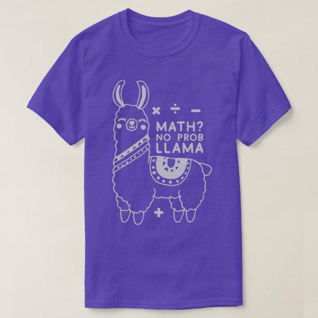 Math no Prob llama 2 T Shirt (Design framsida)