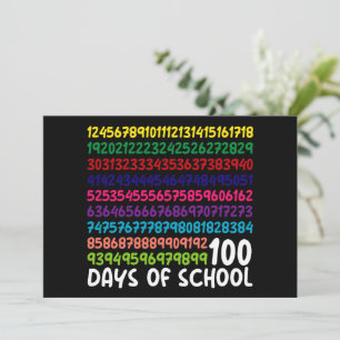 Math Numbers 100:e dagen i skolan lärare barn Inbjudningar