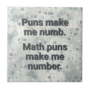 Math Numbers Pun Personalize Kakelplatta
