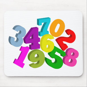 math numrerar i färg musmatta