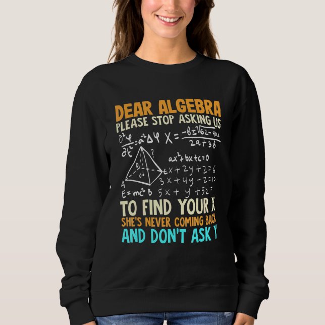 Math och algebra och matematik Humor T Shirt (Framsida)