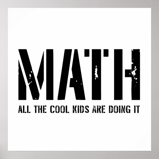 Math och Coola Kids Poster (Framsidan)