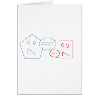 Math- och engelskavits hälsningskort