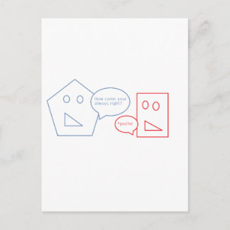 Math och English Pun Vykort