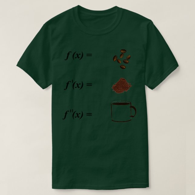 Math och kaffe t shirt (Design framsida)
