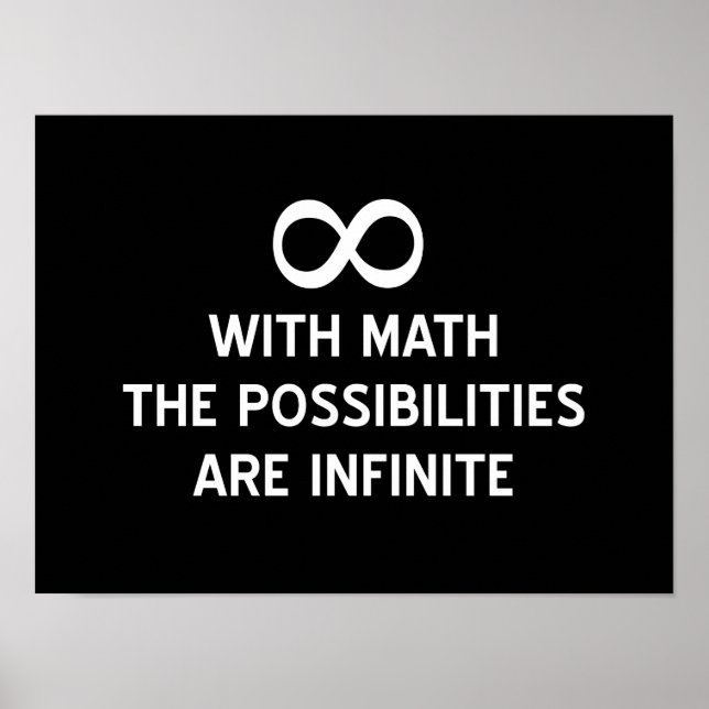 Math och oändliga möjligheter poster (Framsidan)