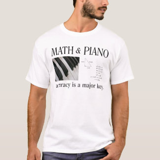 math och pianot ha som huvudämne nyckeln t-shirt
