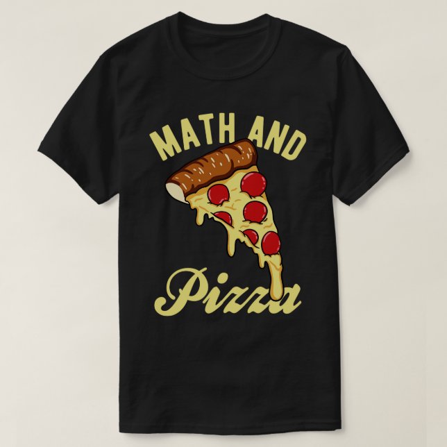 Math och Pizza T Shirt (Design framsida)
