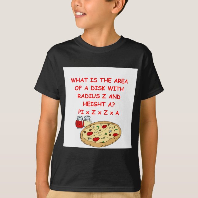 math och pizza tee shirt (Framsida)