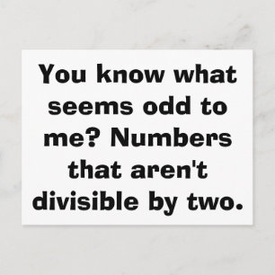 Math Odd-vykort Vykort