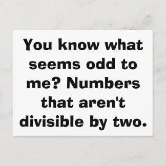 Math Odd-vykort Vykort