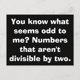 Math Odd-vykort Vykort