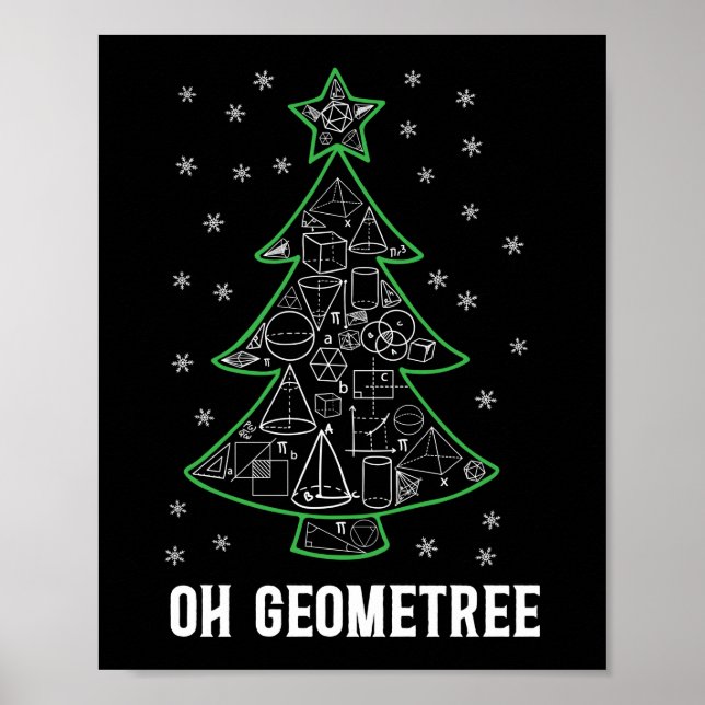 Math Oh Geometree Nerd Student Pi Day jul Poster (Framsidan)