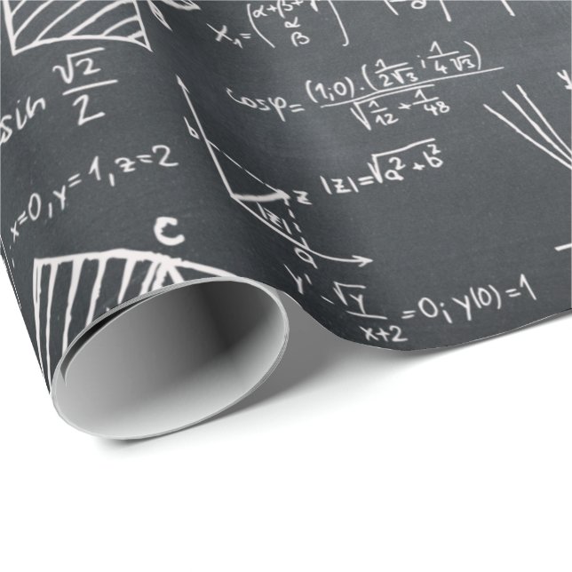Math Physics på Blackboard Geegy Gift for Teacher Presentpapper (Rullad Hörn)