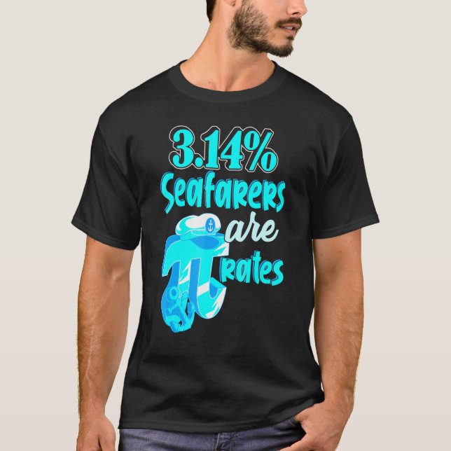 Math Pi 314 Pirat Pun Parody Mathematics T Shirt (Framsida)
