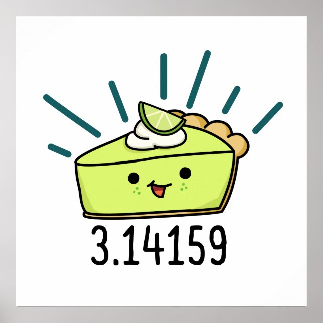 Math Pi Number Funny Paj Pun Poster (Framsidan)