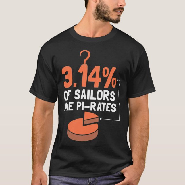 Math Pi Pirat Funny pony roligt T Shirt (Framsida)
