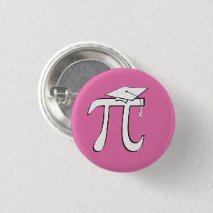 Math Pi Student - Rosa och vit knapp