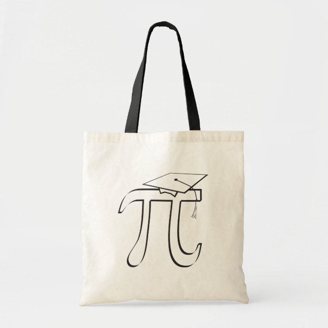 Math Pi Symbol Student Tote Bag Tygkasse (Framsidan)