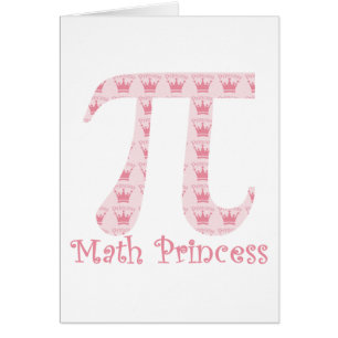 Math Princess Pi Hälsningskort