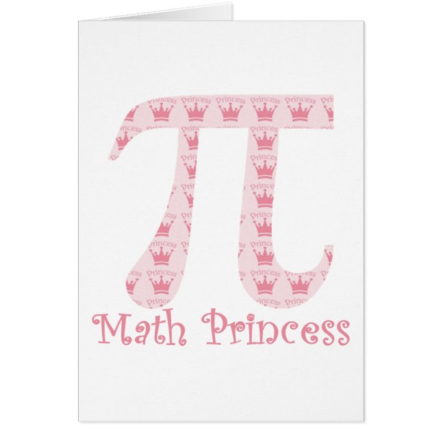 Math Princess Pi Hälsningskort (Framsidan)