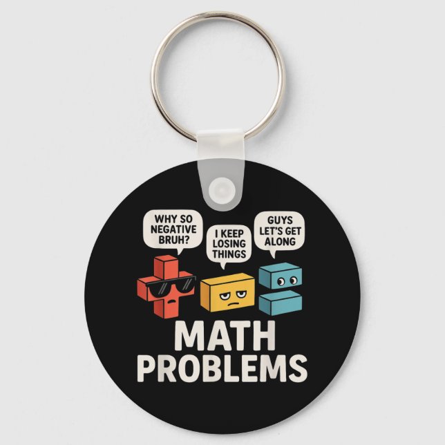 Math Problems Symbols Funny Teacher Back to school Nyckelring (Framsida)