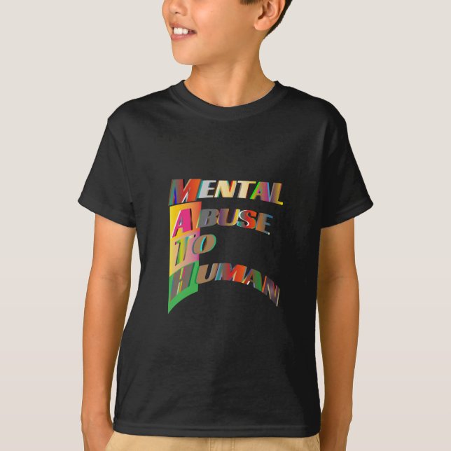 Math, psykiskt missbruk av människor t shirt (Framsida)