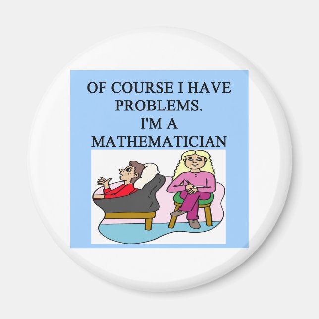 MATH psykologi skämt Magnet (Framsidan)